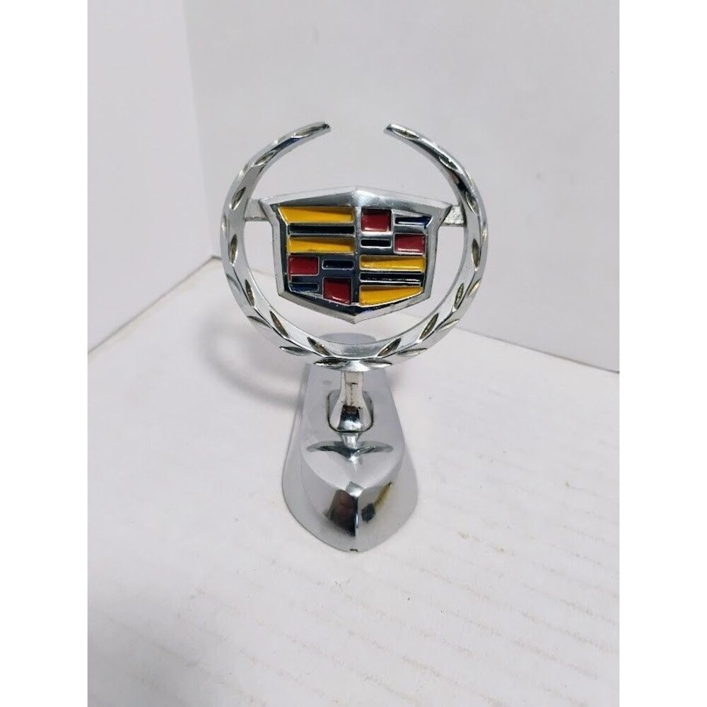 CADILLAC HOOD ORANAMENT REPLACEMENT PART IN CHROME FOR VARIOUS MODELS